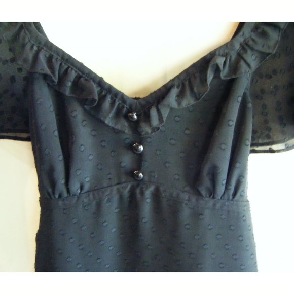 Black Polka Dot Alice Temperley Dress Size 1 - Picture 1 of 8
